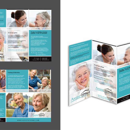 Brochure & Presentation Folder For Senior Home Care Service 