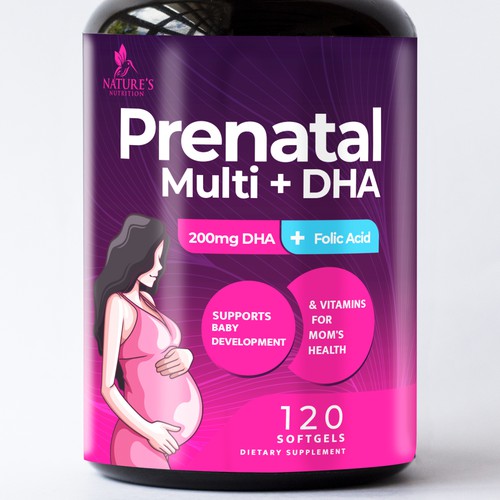 Prenatal Vitamins Label Design needed for Nature's Nutrition Design by R O S H I N