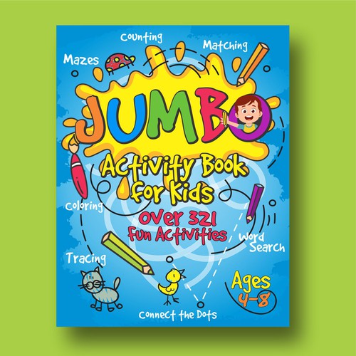 Fun Design for Jumbo Activity Book Design by jsonico