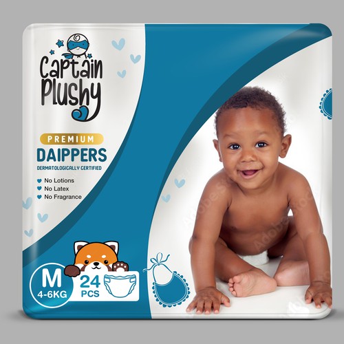 Packaging for playful baby diapers brand Design by Rajith Shantha