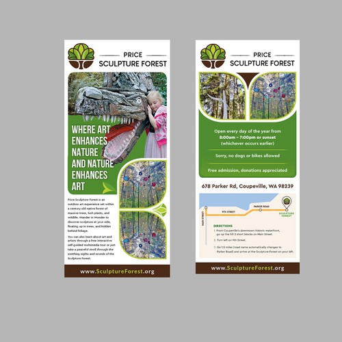 Enticing Rack Card for Unique and Fun Sculpture Park Nature Preserve Design by Krishna Arts