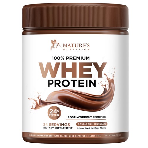 Tasty Whey Protein Chocolate Design Needed for Nature's Nutrition Design réalisé par Davi Giolo ★