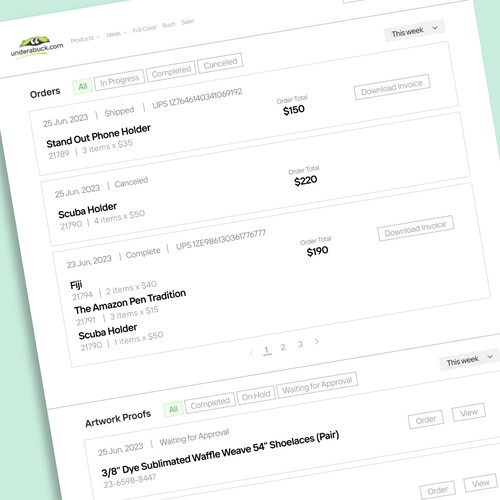 Easy to use Customer Account Page Design by heyhendro