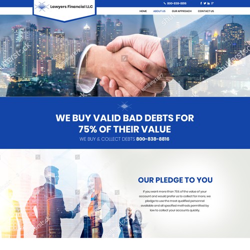 Debt Collection Website Design by Creative GS