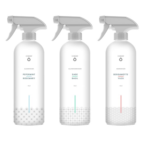 Premium Spray Bottle and Packaging for Cleaning Supplies Design by gs-designs