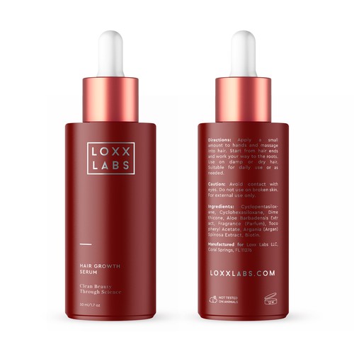 Serum Bottle Packaging For a New Haircare Line Design by bcra