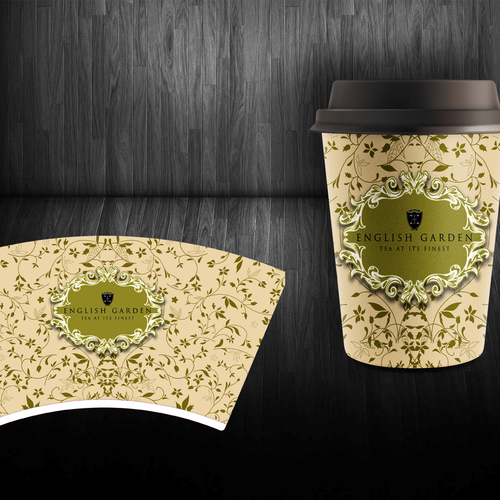 Tea paper cup - artwork design Design by RuxkyStudio