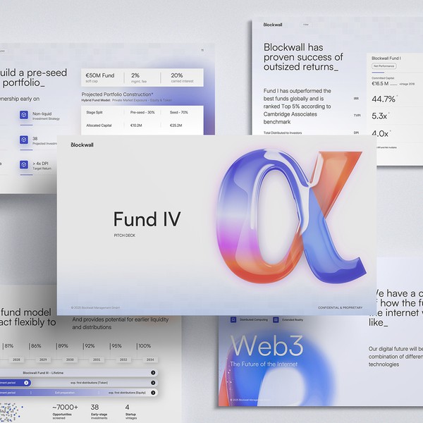 Pitch Deck Design for Blockwall – A Web3 & Crypto Investment Fund