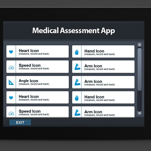 Interactive medical app for use by therapists and patients デザイン by BIALY