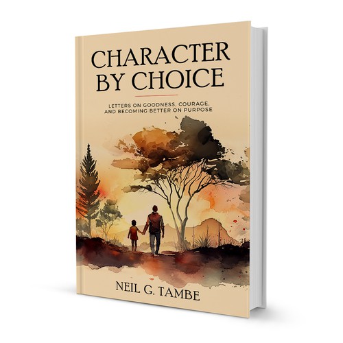 Cover for book of letters on goodness, courage, character Design by kolevka