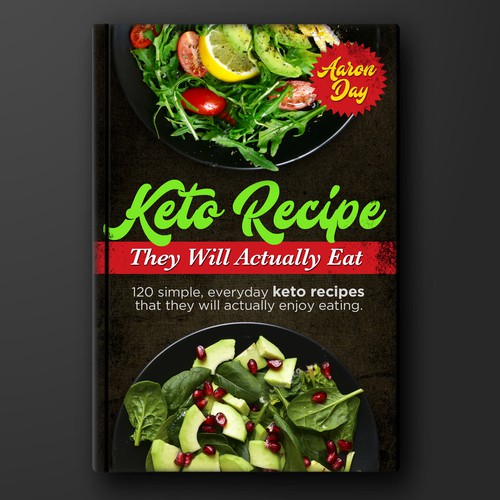 Diseño de Design Healthy Ketogenic Recipe Book Cover de arté digital graphics