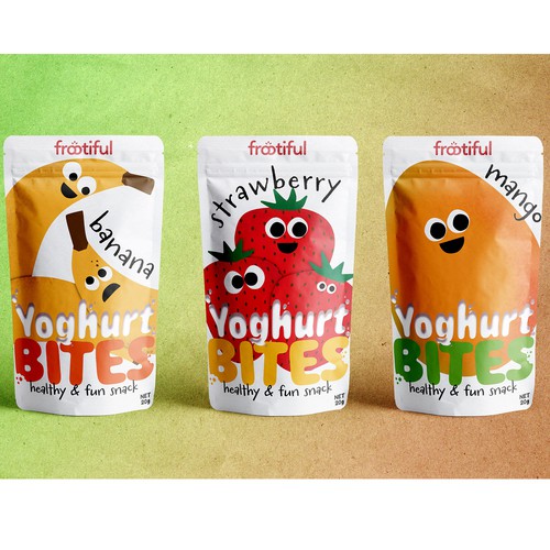 DESIGN PACKAGING FOR CHILDREN SNACK  - FUN, STAND OUT, MODERN Design by dweikert