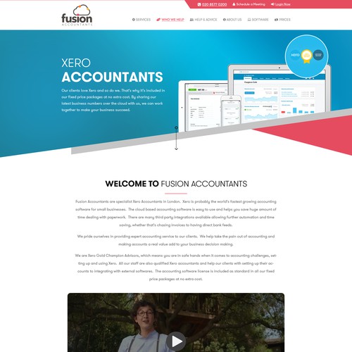 Modern top end Accounting firm website design Diseño de Webenix Solutions