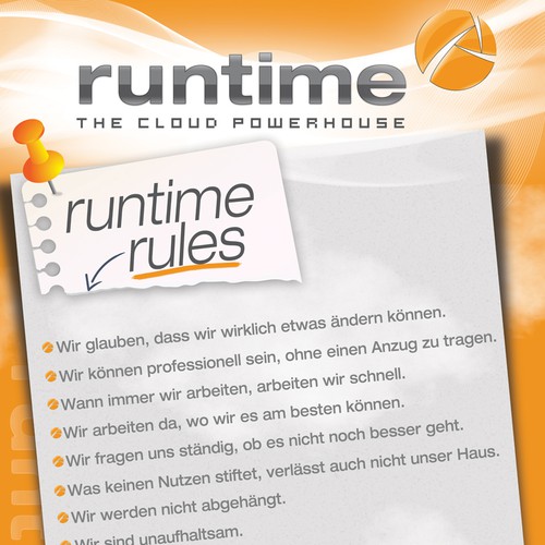 runtime software needs a Poster Ontwerp door J Baldwin Design