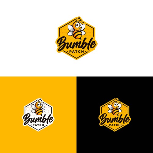 Bumble Patch Bee Logo デザイン by sand ego