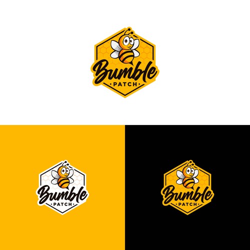 Bumble Patch Bee Logo Design by sand ego