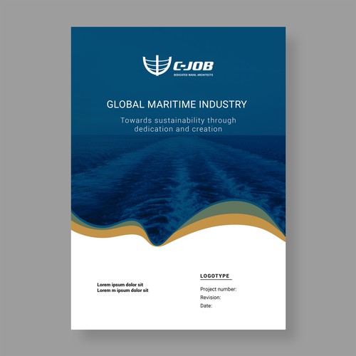 Innovative front cover/Word template to match ambitious sustainable maritime company Design by RicardoRS