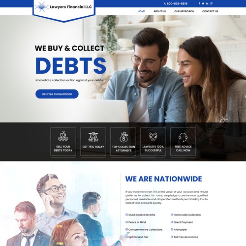 Debt Collection Website Design by Creative GS