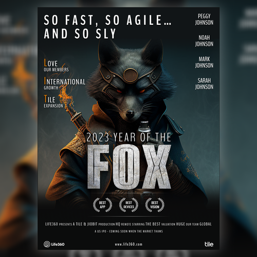 Design di Life360 2023 Year of the Fox Poster di Designer Anuragd