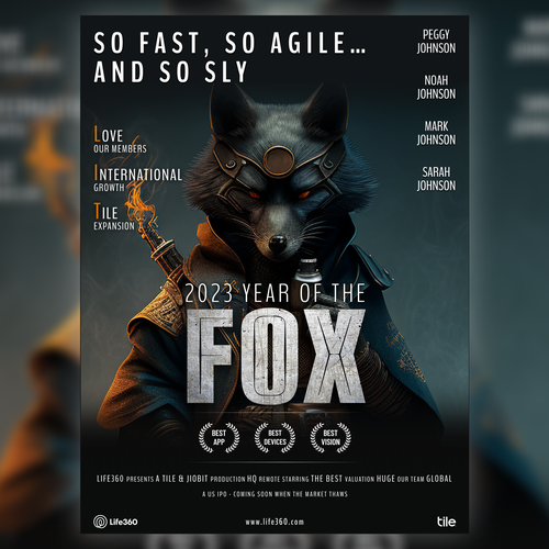 Life360 2023 Year of the Fox Poster Design by Anurag D. Designer