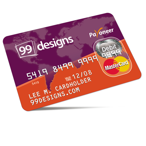 Prepaid 99designs MasterCard® (powered by Payoneer) Réalisé par bhaguart.com