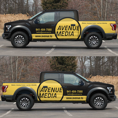 Need A Powerful / Aggressive Construction-Focused Wrap For Our Ford Raptor! Design by ezesol™