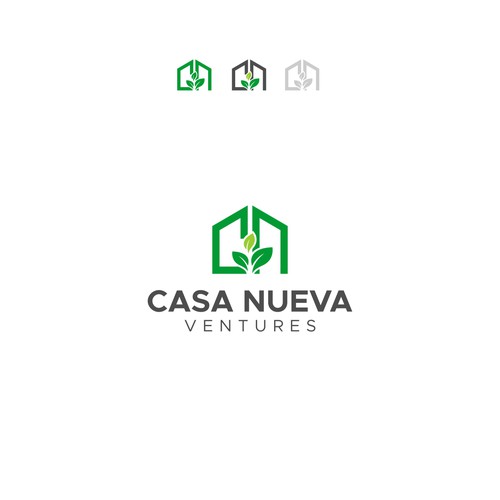 Real estate investing logo symbolizing growth Design by << NENTINEN >>