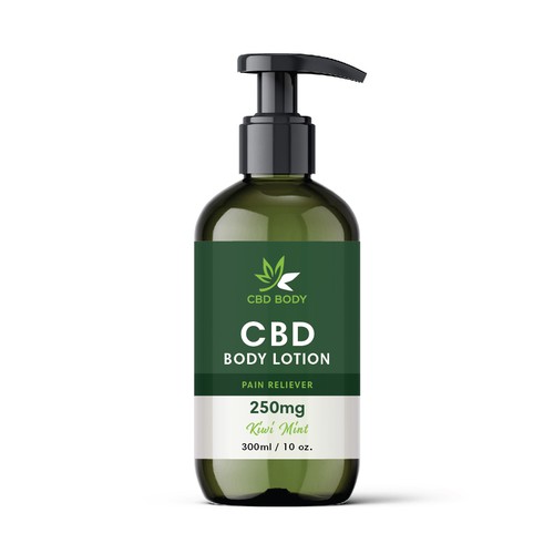 CBD Body Lotion Label Design Contest Design by MMX