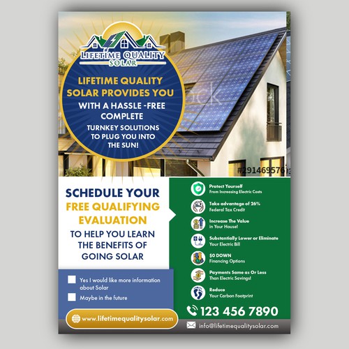 Solar Offer Page for Roofing Customers Design by allMarv