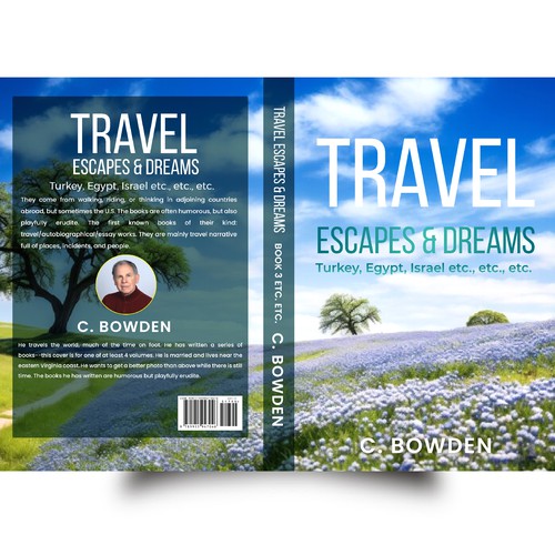 Cover for a travel/autobiography/brief essay book Design by NoBoundaries