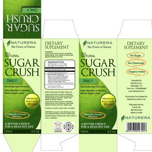 Looking For a Great New Product Package Design for Sugar Crush デザイン by a K ii R e
