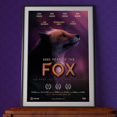 Life360 2023 Year of the Fox Poster Design by Hamza' ART