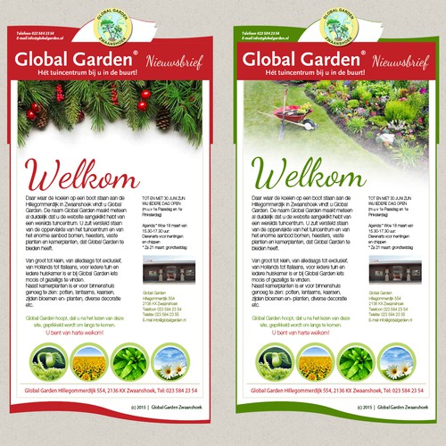 Global Garden newsletter redesign Design by graphixeu