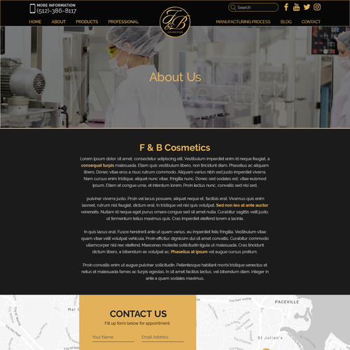 Black & gold themed website design Réalisé par Creeative !con