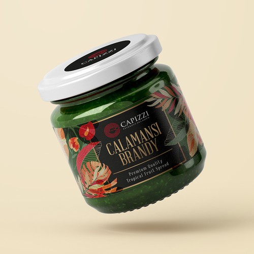 Label for exclusive fruit spreads made of tropical fruit Design by Emran Hayat