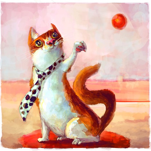 Townes the Cat needs to be illustrated for my girlfriend's birthday! Design von miridi