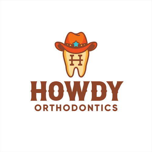 ISO fun, youthful, western themed logo for an orthodontic dental practice in the suburbs Design by Grad™