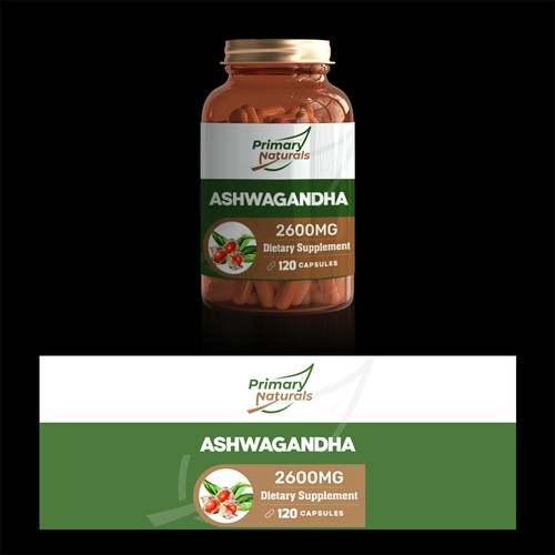 Primary Naturals Needs a Supplement Label Designed - Ashwagandha Design réalisé par Web Hub Solution