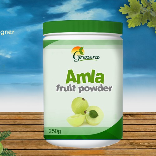 Amla Fruit Powder Label Design by Heart Favorite Designs