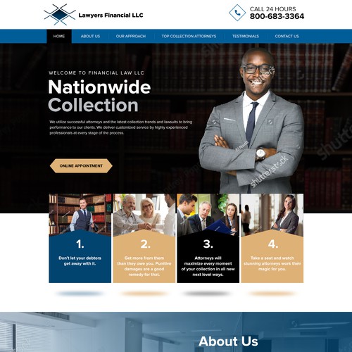 Debt Collection Website Design by idea@Dotcom