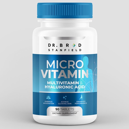 We Need a Vibrant and Scientifically-Inspired Label Design for MicroVitamin Design by Poroyo