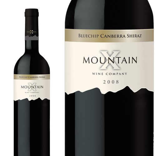 Mountain X Wine Label Diseño de DPA Design