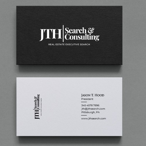 Business Card Design for Executive Search Firm Design by Xclusive16