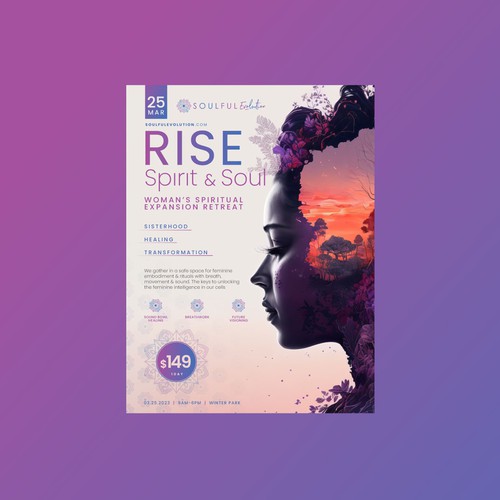 Spiritual Retreat Flyer Design by 2percentdesigns