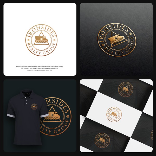 Luxury Military-themed Real Estate Logo