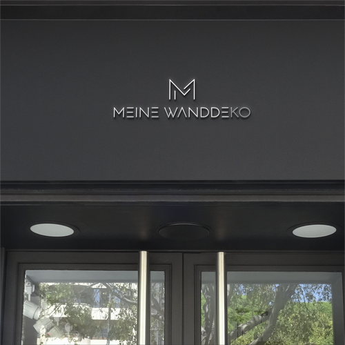 "Onlineshop for minimalistic, industrial look, wall decoration article need a logo and color branding" winning 