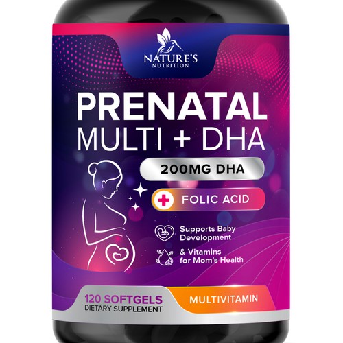 Prenatal Vitamins Label Design needed for Nature's Nutrition Réalisé par TUNSAY