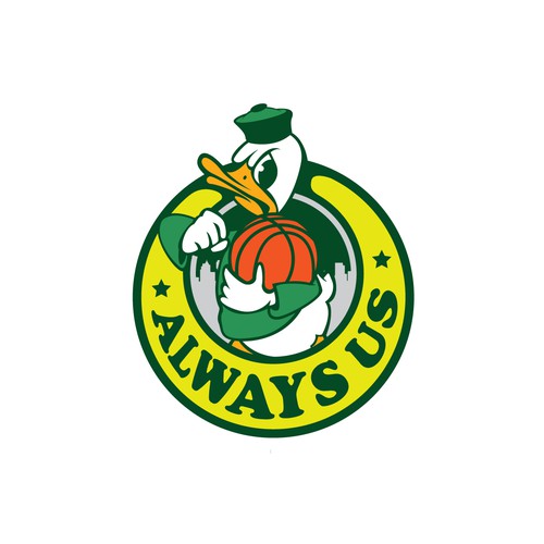 Basketball Logo for Always Us - Your Winning Logo Featured on Major Sports Network Design réalisé par honeyjar