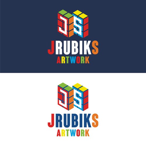 Puzzle together a Rubiks Cube Art business design! Design by naya89