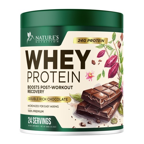 Diseño de Tasty Whey Protein Chocolate Design Needed for Nature's Nutrition de UnderTheSea™